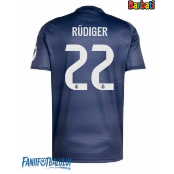 Real Madrid Antonio Rudiger #22 Tricou Fotbal Replică 2025-26 Barbati Deplasare